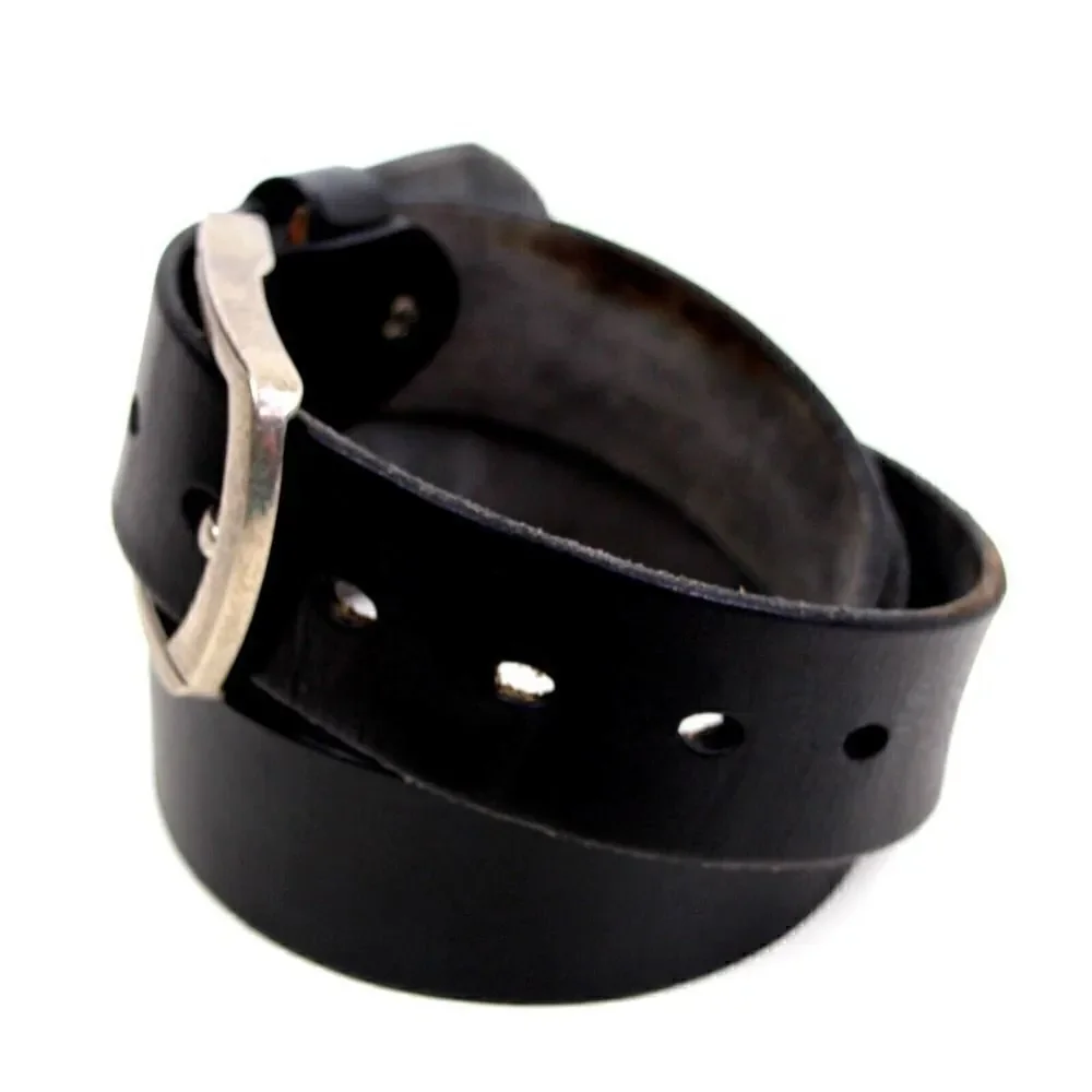 Alice & Elmer SADDLE BLACK GENUINE LEATHER 1.5